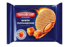 Вафли голландские Чайкофский с начинкой со вкусом карамели 35 г 1/96