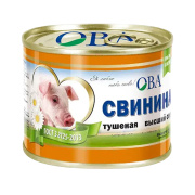 Свинина тушеная ОВА в/с ГОСТ 525г 1/12 ключ