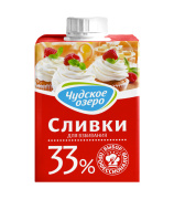 Сливки 33% 500г ТМ Чудское озеро 1/12