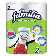 Бумажные полотенца FAMILIA Радуга 2сл/2рул 1/2 лист 16 шт