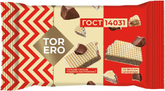 Вафли со вкусом шоколада 200г ГОСТ TORERO 1/18