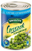 Зеленый горошек Kwidzyn 400 г ж/б 1/10