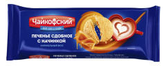 Печенье сдобное Чайкофский с начинкой с карамельным вкусом 120 г 1/24