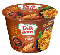 Лапша БП "БИГ ЛАНЧ" паприкаш с курицей и острым перцем 90гр 1/24 ведро