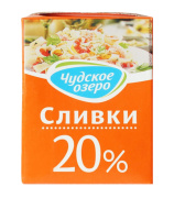 Сливки 20% 200г ТМ Чудское озеро 1/18