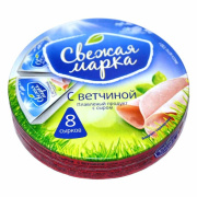 ПС плавленый "С ветчиной по-итальянским" тм "ТМ Свежая Марка" 45% 130г круг 1/12