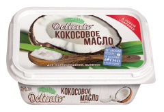 Масло кокосовое "Delicato" 99,9% 200гр фольга 1/10