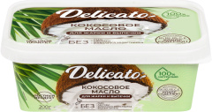 Масло кокосовое "Delicato" 99,9% 200гр фольга 1/10