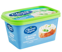 ПС плавленый "Со вкусом сливок" тм "ТМ Свежая марка" 55% 180г ванночка 1/12