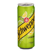 Сильногазированный напиток Schweppes лимон 330 мл (Польша) ж/б 1/24