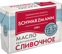 Масло "Крестьянское" 72,5% 180гр ТМ "Schwarzmann" 1/30 БЗМЖ
