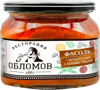 Фасоль гигантская с белыми грибами "Ресторация Обломов" 1/6 430 гр.