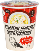Стакан Пельмени быстрого пригот.с гов. бульоном 100г 1/12