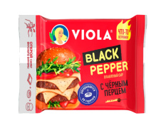 Сыр плавленый Виола Black Pepper в ломтиках 140г 1/10