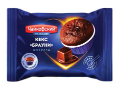 Кекс брауни Чайкофский с какао начинкой со вкусом шоколада 70 г 1/24
