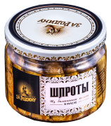 Шпроты в масле из кильки обыкновенной За Родину 270г 1/12 стекло