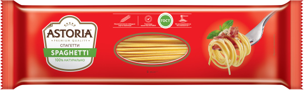 Макароны "Спагетти", высший сорт, в пакете 450г/28