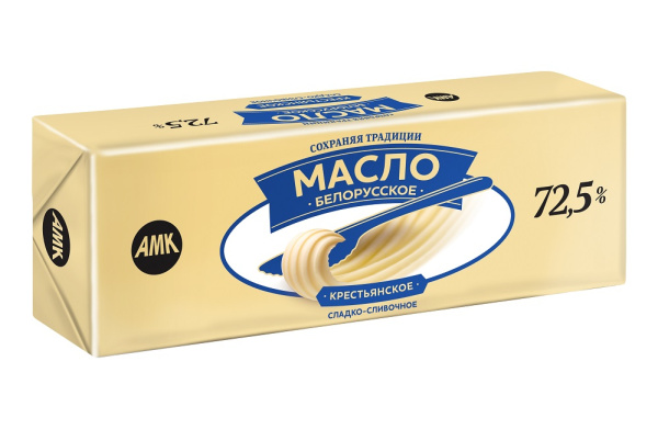 Масло "Крестьянское" 72,5% 450гр ТМ "Сохраняя традиции" 1/10 БЗМЖ