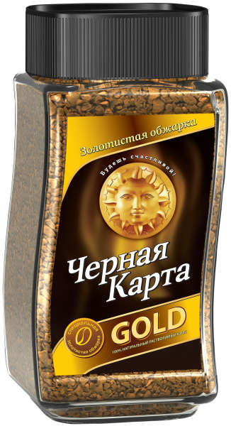 Кофе растворимый Черная Карта Gold, ст.б., 190г (*6) (promo)