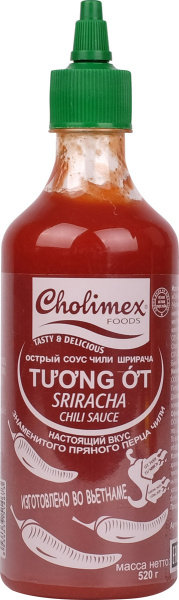 Соус Чили "Острый Шрирача", 520гр, пл/б, Вьетнам 1/8