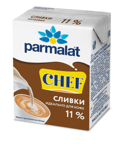 Сливки ультрапаст. "Пармалат" 11% 0,2 кг 1/12