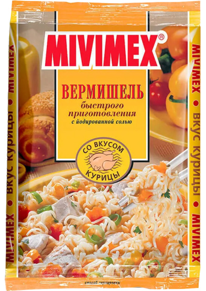 Вемишель БП "MIVIMEX"со вкусом курицы 50гр 1/100