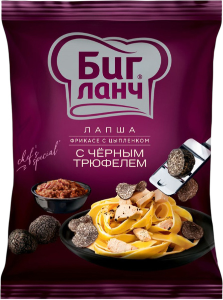 Лапша БП БИГ ЛАНЧ фрикасе с цыпленком и черн. трюф. 75гр 1/60 брикет