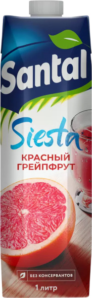 Напиток Santal SIESTA "Кр. грейпфрут" 1л Prisma 1/12