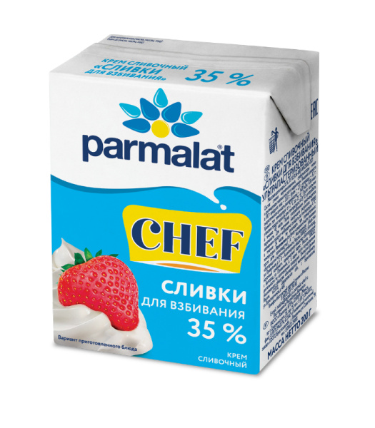 Сливки ультрапаст. "Пармалат" 35% 0,2 кг 1/12