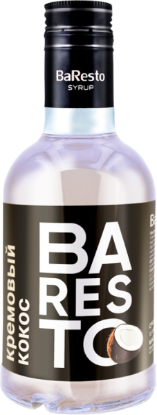 Сироп Кремовый кокос "Baresto" 300 гр. 1/6