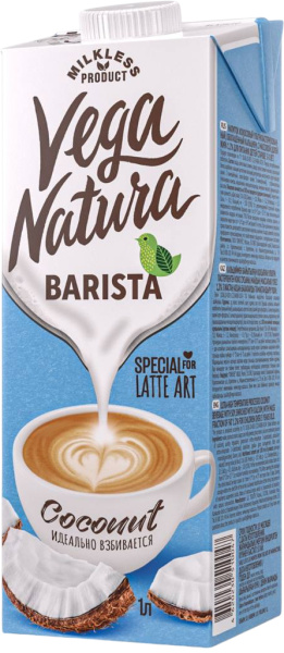 Напиток Barista Кокосовый тм "Vega Natura" мдж. 1,2% 1л 1/6
