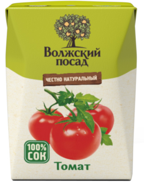 Сок томатный с солью Волжский посад Tetra pak 0,2л 1/27