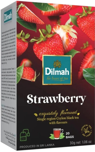 Чай черный клубника Дилма 20п 1/12