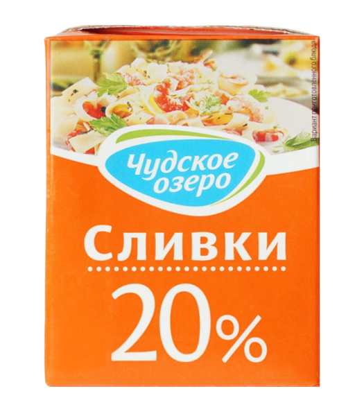 Сливки 20% 200г ТМ Чудское озеро 1/18