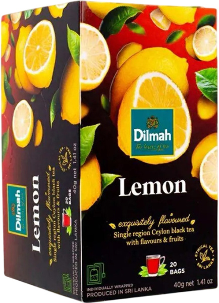 Чай черный лимон Дилма 20п 1/12