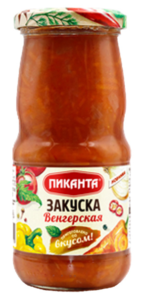 Закуска из печеного перца с томатами и чесноком Пиканта 360г 1/6