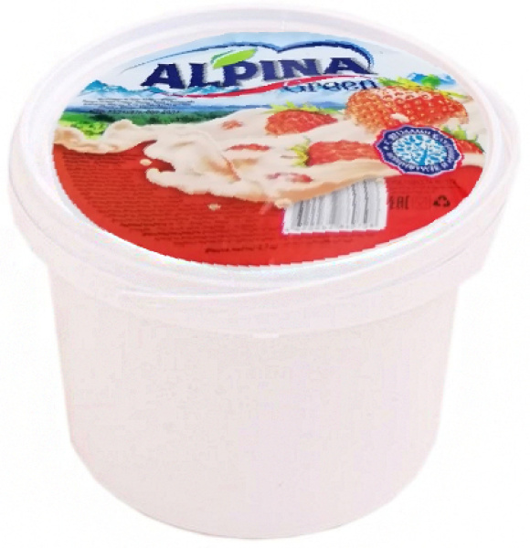Крем с йогуртом "ALPINA" Клубника 15%, 700гр.