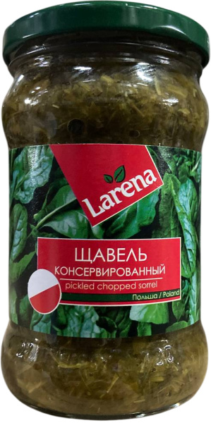 Щавель консервированный Larena 285(242г)г ст/б 1/10