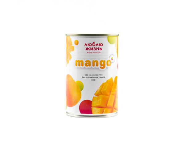 Пюре манго из Мьянмы т.м. Люблю Жизнь 430 г, ж/б 1/24