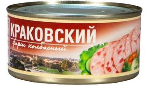 Фарш колбасный "Краковский" 325 г 1/24 ТУ ТМ Рузком