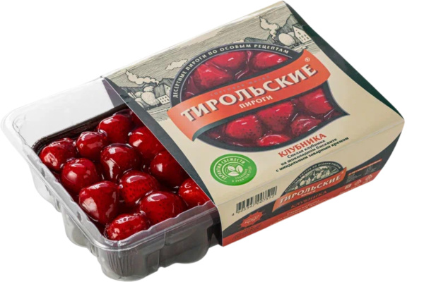 Тирольский пирог (мини)"Клубника" 250г 1/4шт