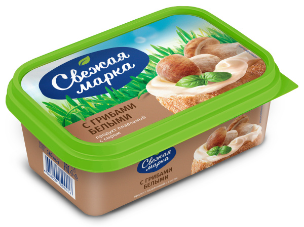 ПС плавленый "С грибами белыми" тм "ТМ Свежая марка" 55% 180г ванночка 1/12