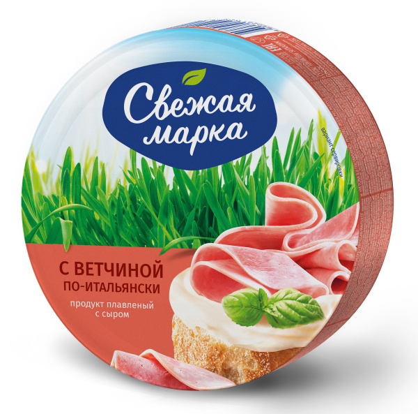 ПС плавленый "С ветчиной по-итальянским" тм "ТМ Свежая Марка" 45% 130г круг 1/12