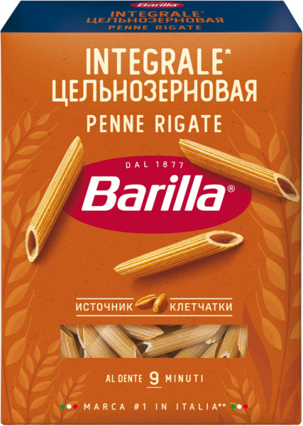 Цельнозерновая паста ПЕННЕ РИГАТЕ BARILLA 450гр 1/14
