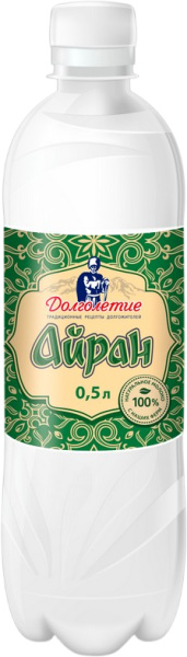 Напиток кисломолочный Айран "Долголетие" 0,1% млж. 0,5л ПЭТ 1/12