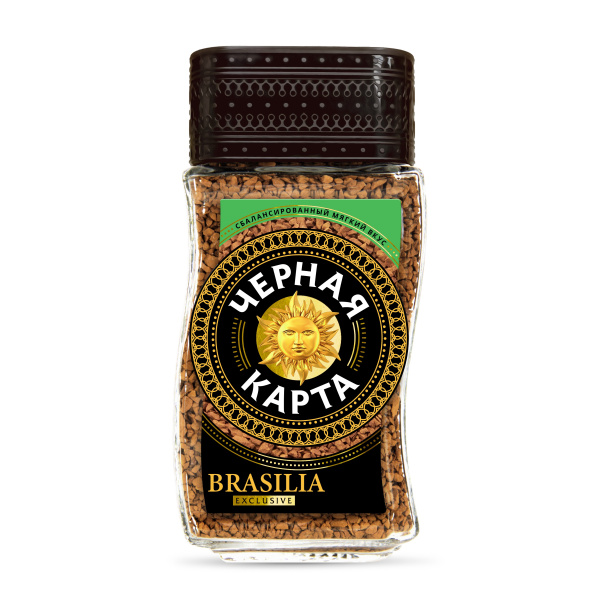 Кофе растворимый Черная Карта Exclusive Brasilia, ст.б., 95г (*6)