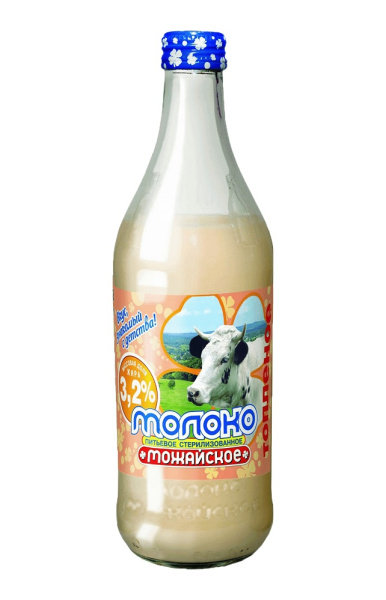 Молоко ТОПЛЕНОЕ 2,5% 450г ТМ "Можайский" 1/10