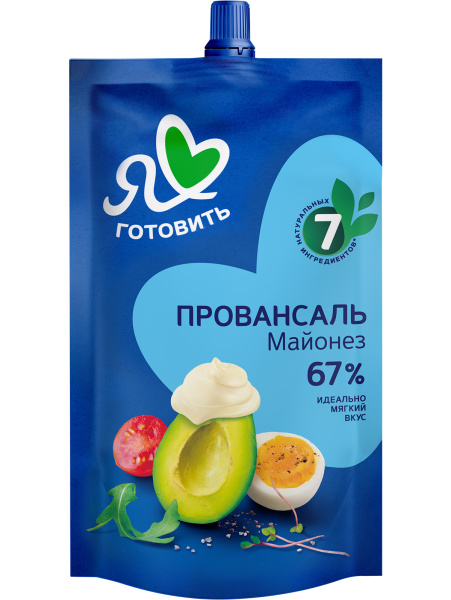Майонез "Я люблю готовить" 67% Московский Провансаль 200мл пакет 1/24