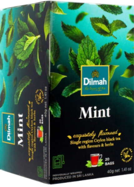 Чай черный мята Дилма 20п 1/12