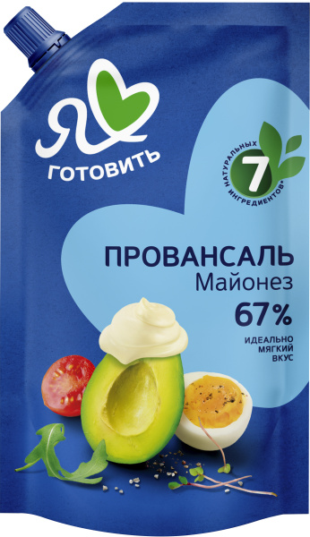 Майонез "Я люблю готовить" 67% Московский Провансаль 390мл пакет 1/20